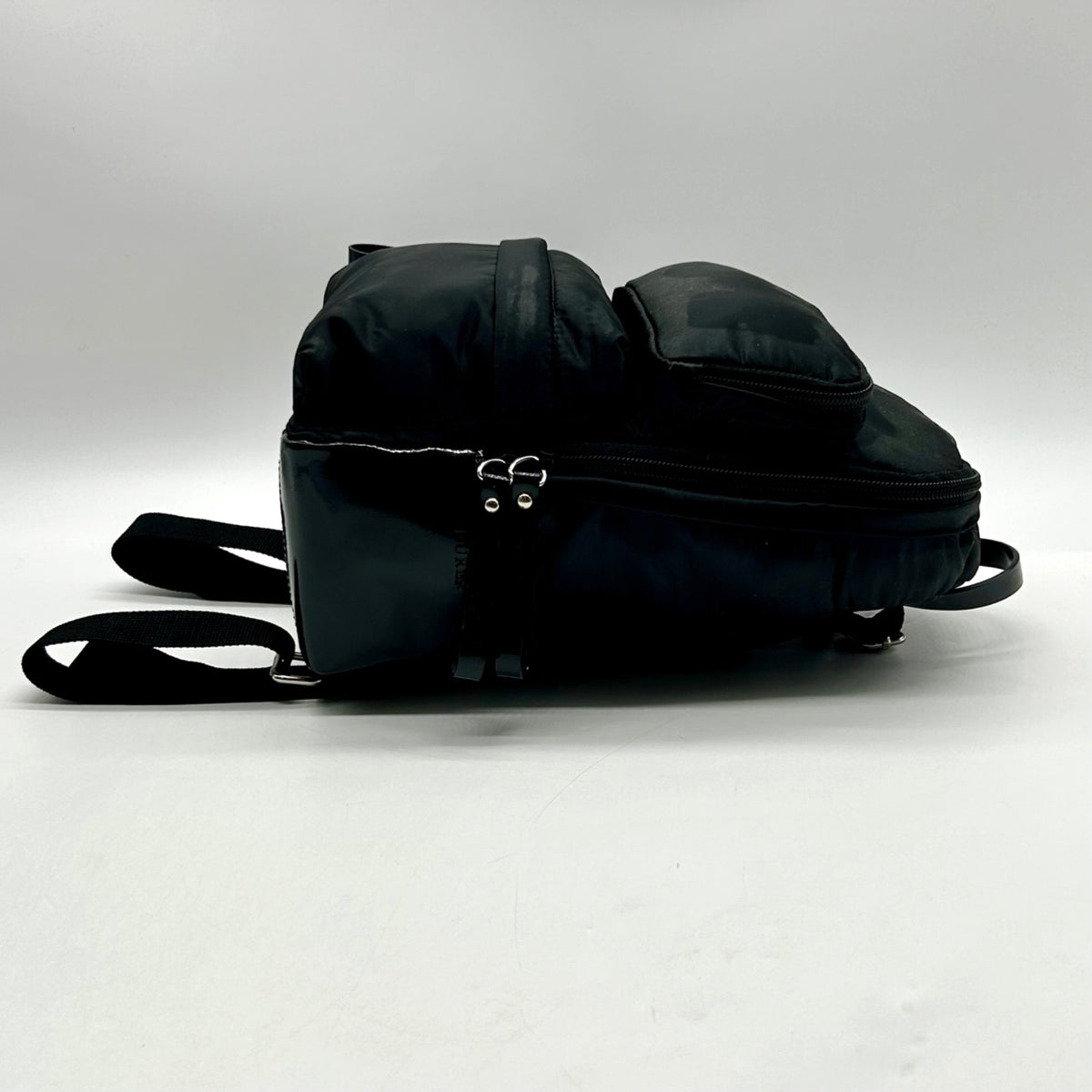 Furla Black Nylon Mini Backpack