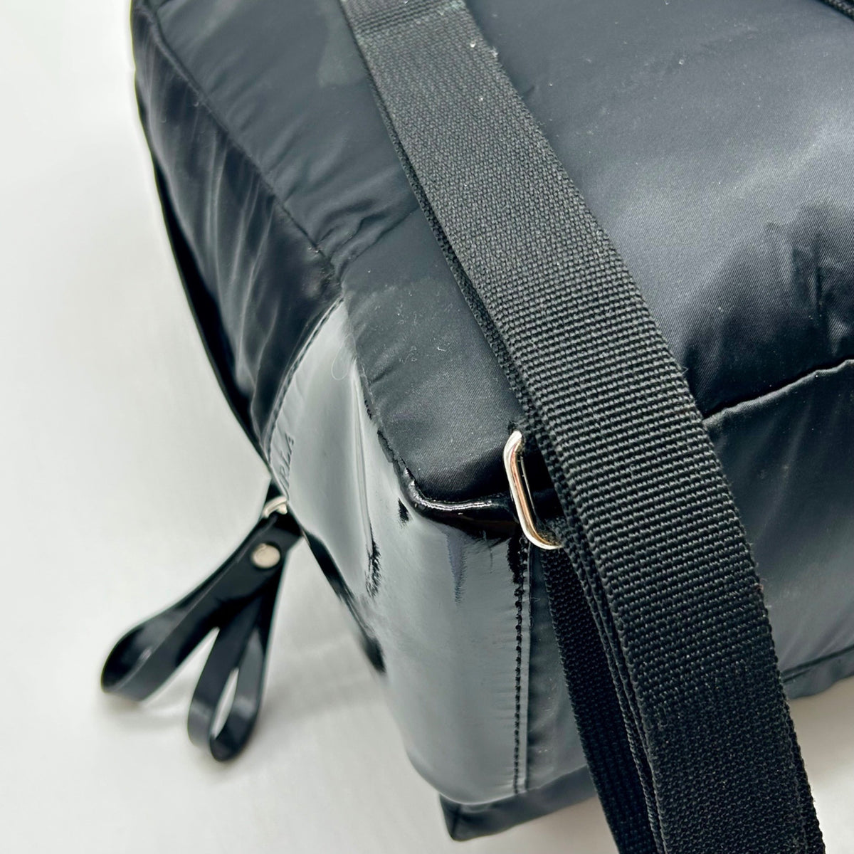Furla Black Nylon Mini Backpack
