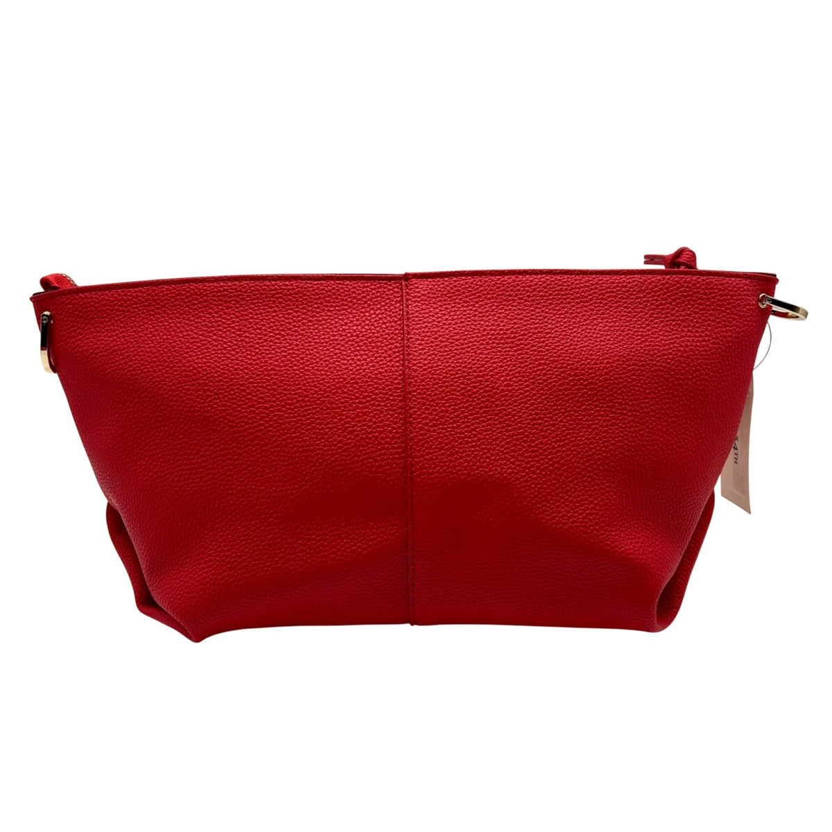 On 34th Red Pebbled Leather Shoulder Bag
