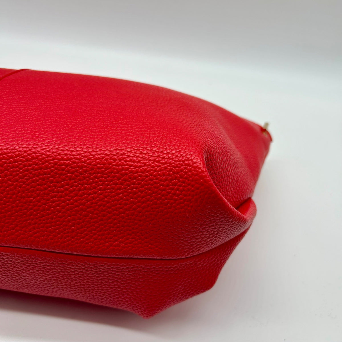 On 34th Red Pebbled Leather Shoulder Bag
