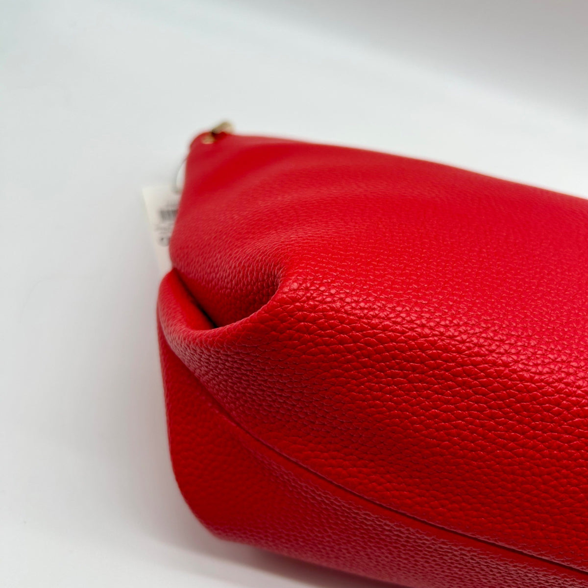 On 34th Red Pebbled Leather Shoulder Bag