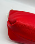 On 34th Red Pebbled Leather Shoulder Bag