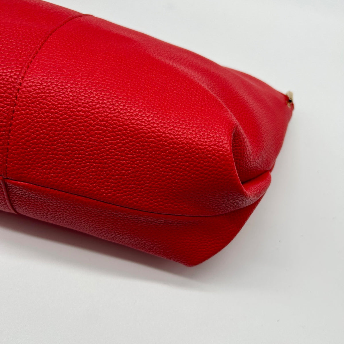 On 34th Red Pebbled Leather Shoulder Bag