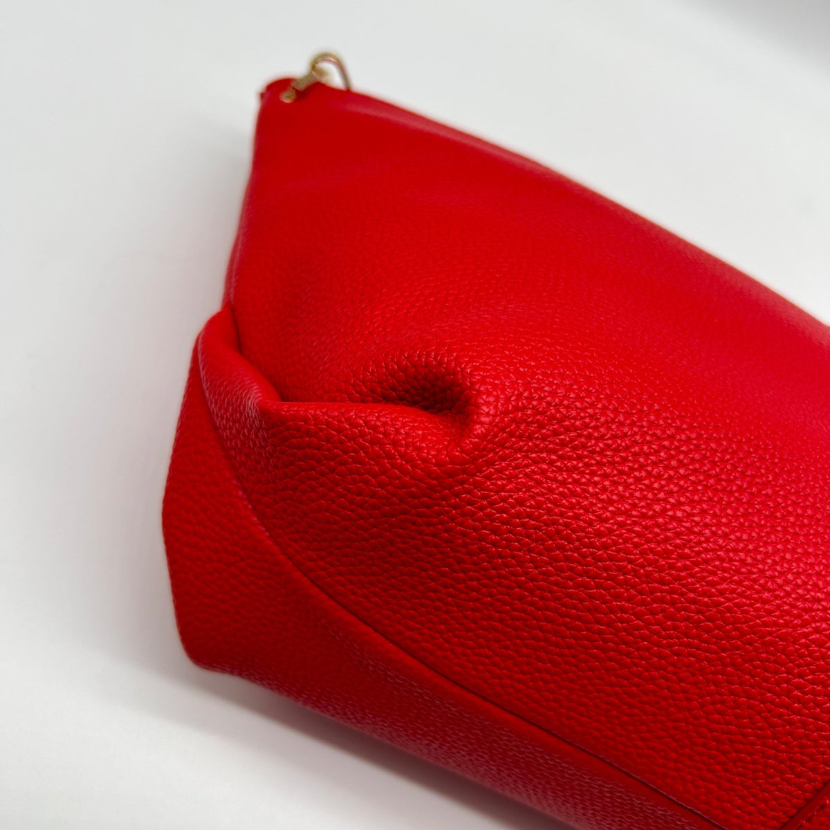 On 34th Red Pebbled Leather Shoulder Bag