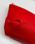 On 34th Red Pebbled Leather Shoulder Bag