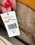 Michael Kors Brown And Marigold Canvas Large Kenly Tote Bag