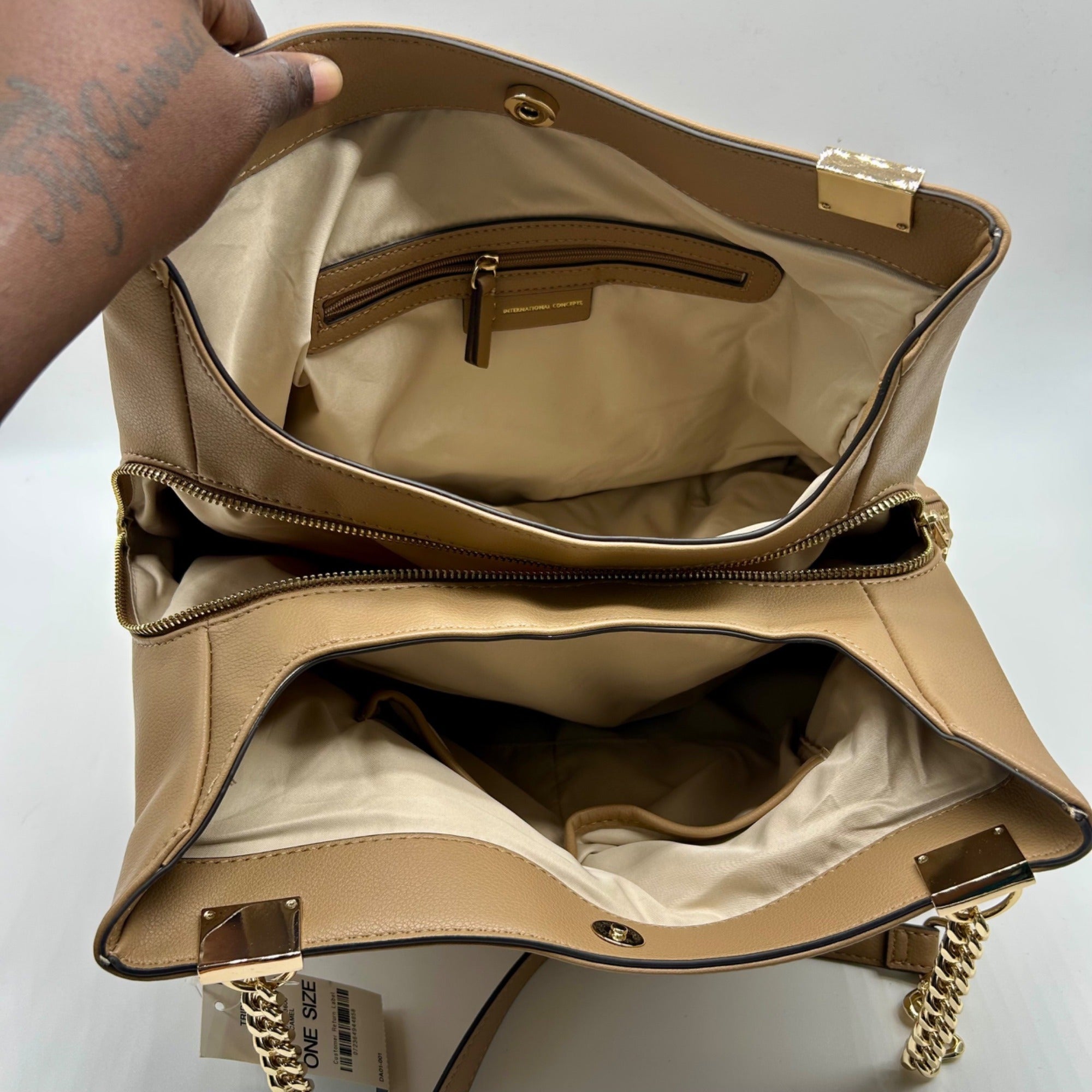 I.n.c. International Concepts Carmel Faux Leather Trippii Chain Tote