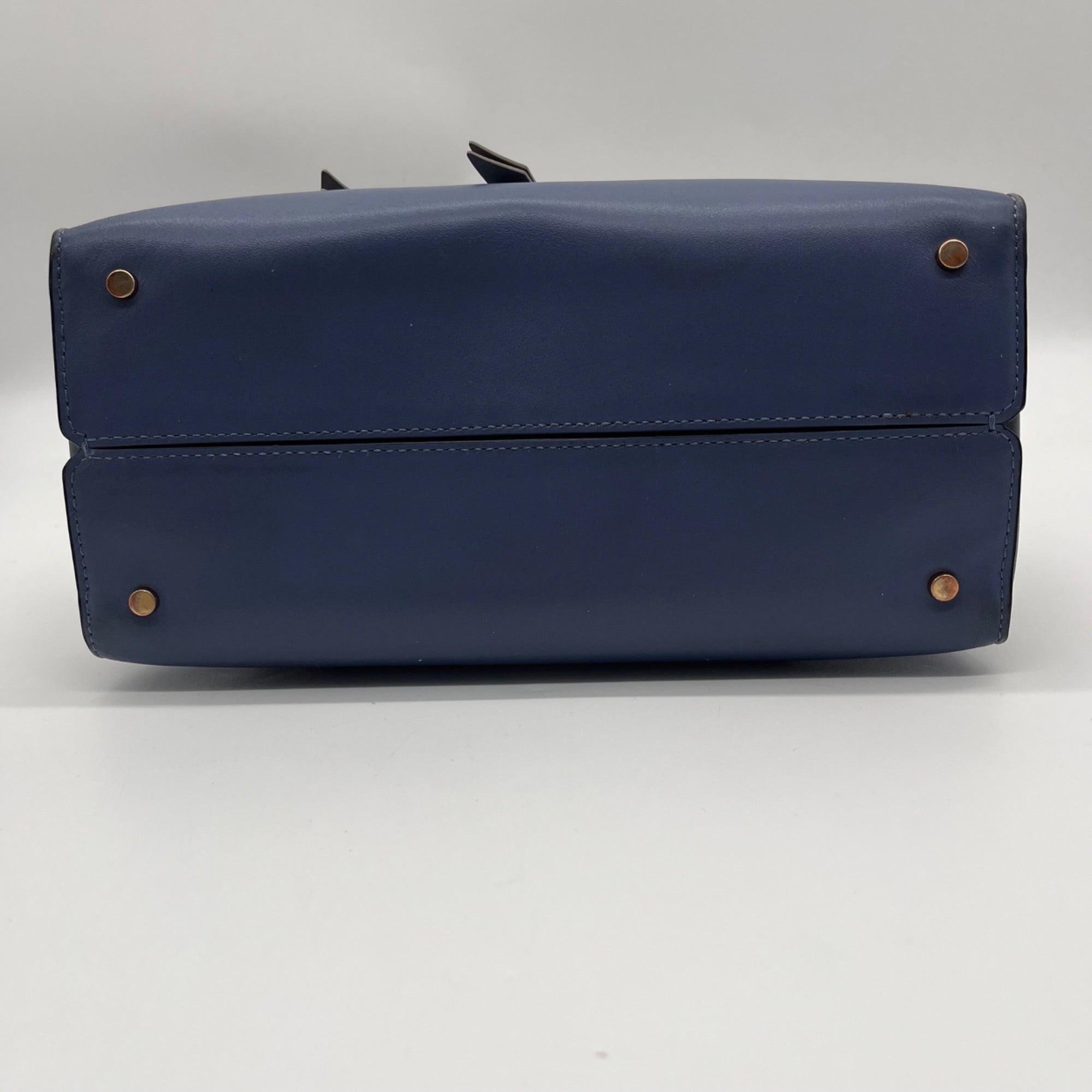 Kate Spade Blue Smooth Leather Toujours Satchel Bag