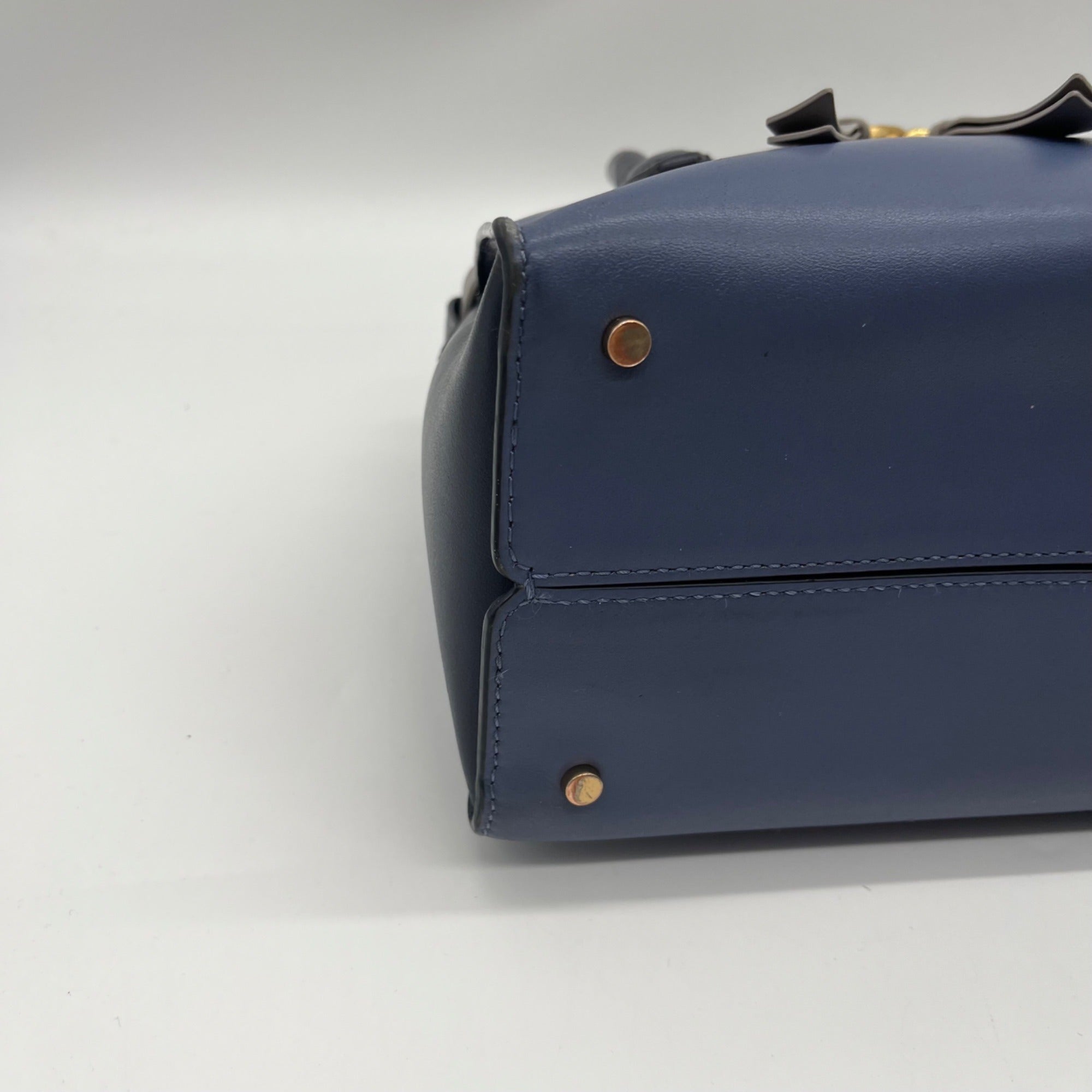 Kate Spade Blue Smooth Leather Toujours Satchel Bag