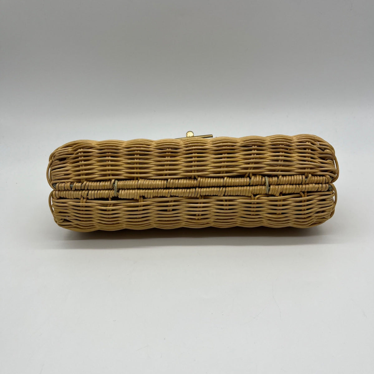 J. Crew Tan Woven Straw Clutch Bag