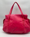 Marc Jacobs Pink Ostrich Leather Ozzie Aurora Shoulder Bag