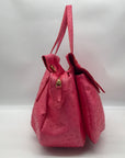 Marc Jacobs Pink Ostrich Leather Ozzie Aurora Shoulder Bag