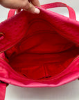 Marc Jacobs Pink Ostrich Leather Ozzie Aurora Shoulder Bag