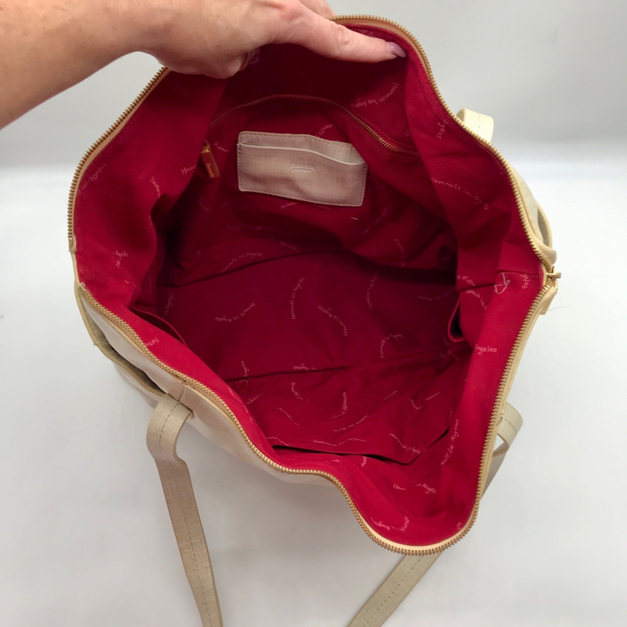 Hammitt Leather Semolina Cream Addie Large Shoulder Bag