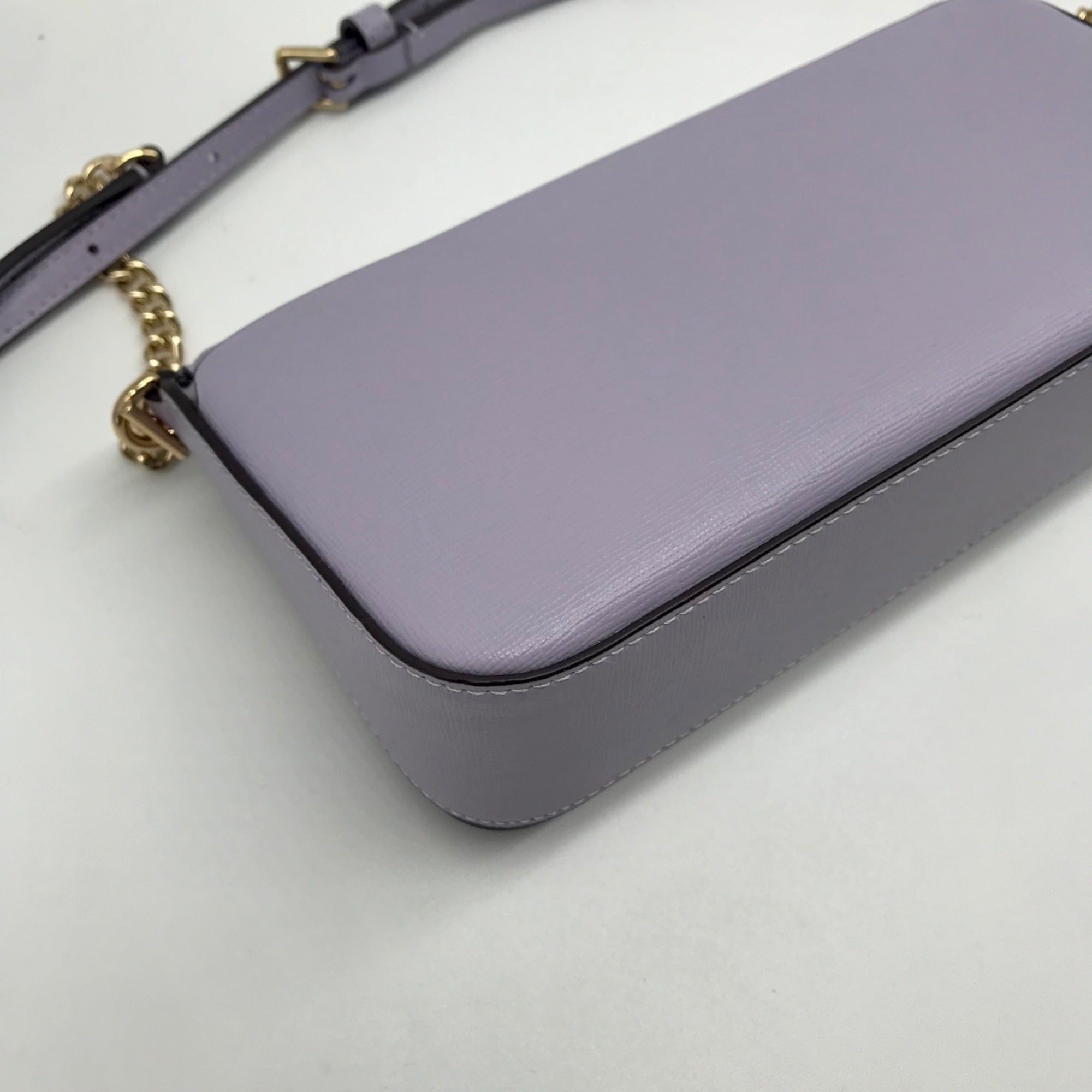 Kate Spade Lavender Saffiano Leather Flap Chain Crossbody Bag
