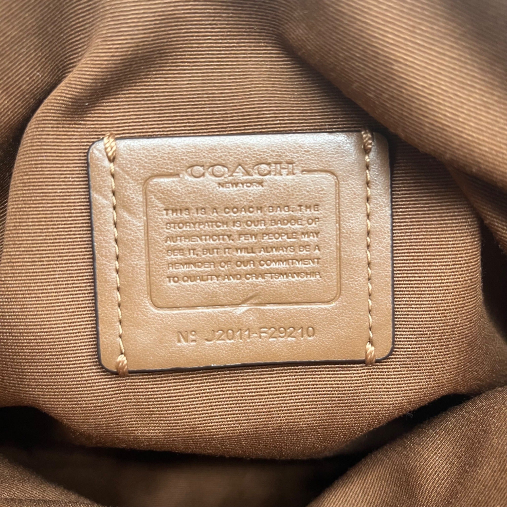 Coach Brown Signature Canvas File Crossbody Bag F29210