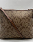 Coach Brown Signature Canvas File Crossbody Bag F29210