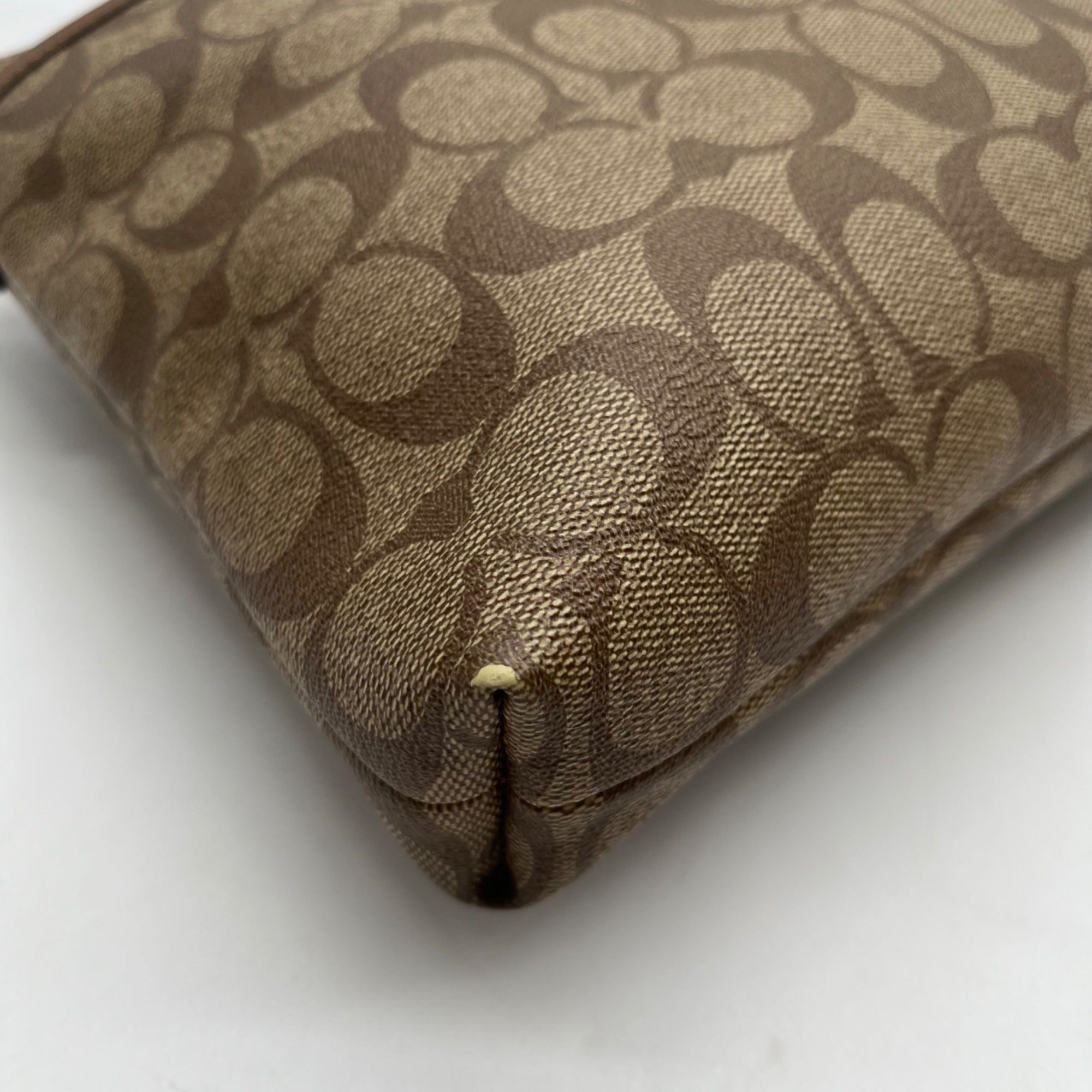 Coach Brown Signature Canvas File Crossbody Bag F29210