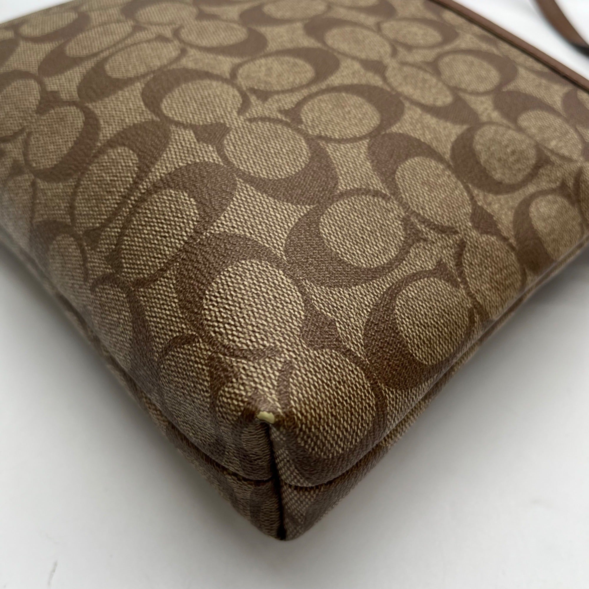 Coach Brown Signature Canvas File Crossbody Bag F29210
