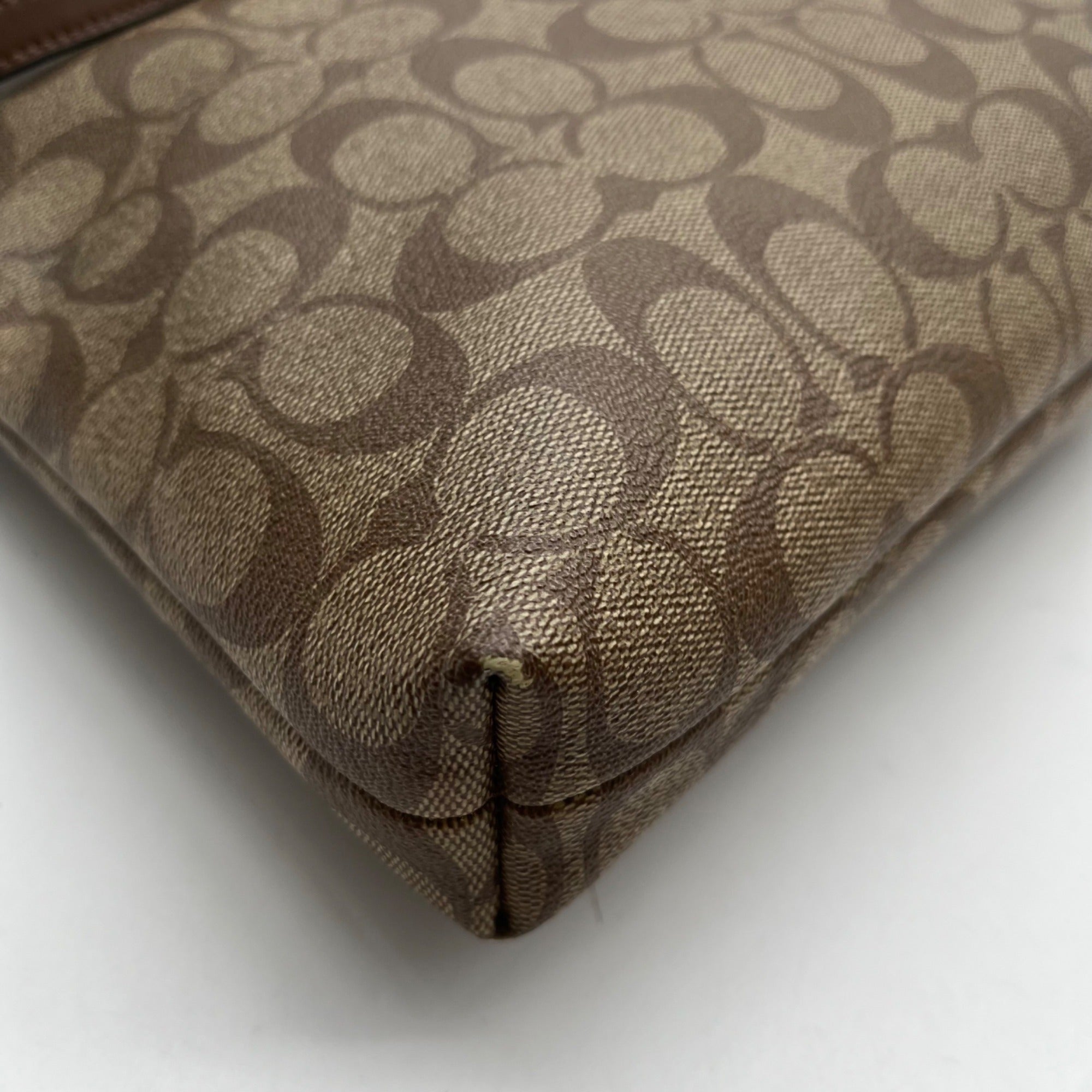 Coach Brown Signature Canvas File Crossbody Bag F29210