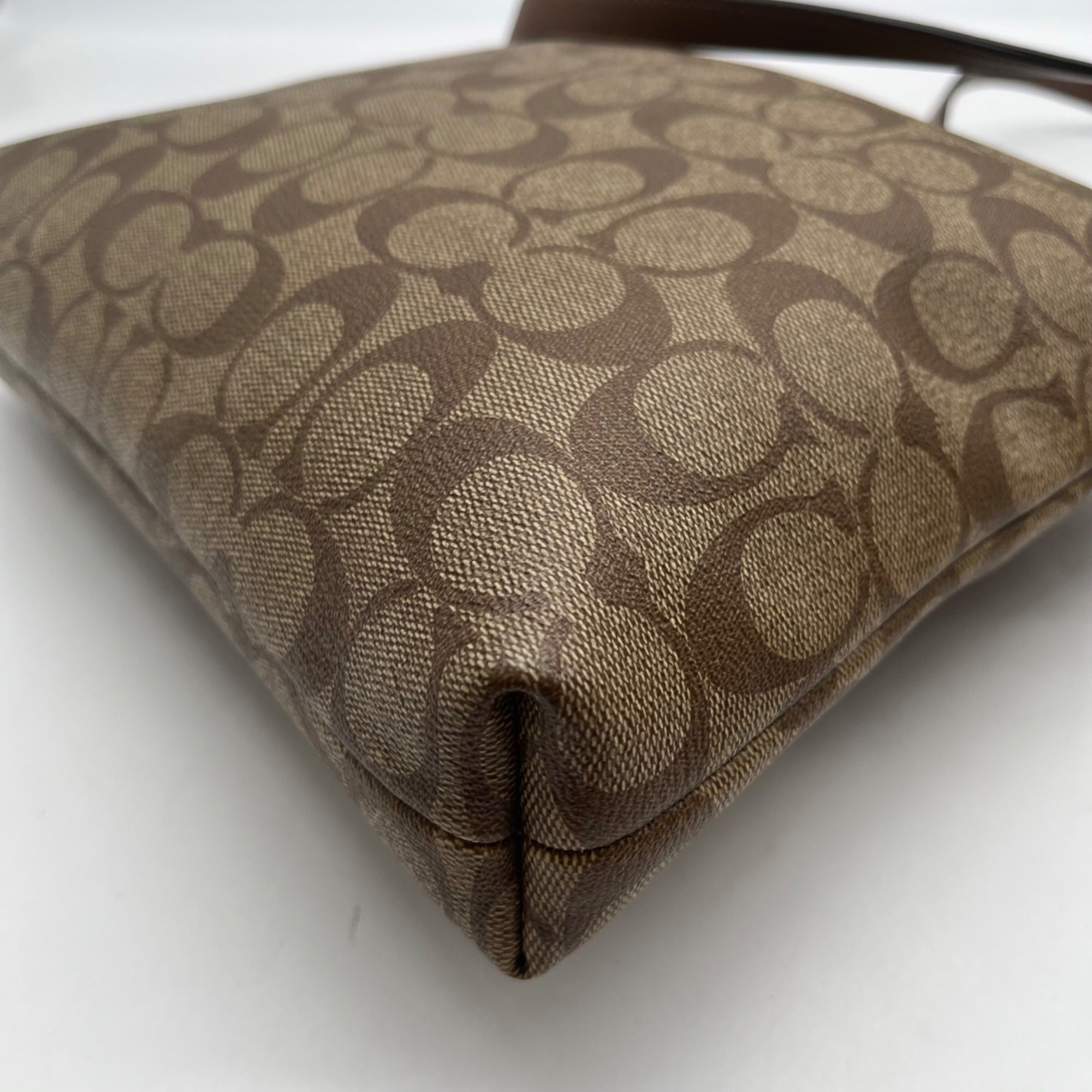 Coach Brown Signature Canvas File Crossbody Bag F29210