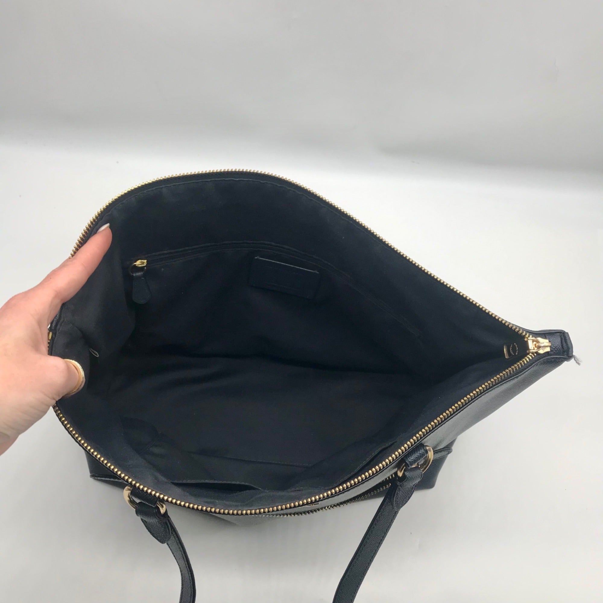 Coach Blue Crossgrain Leather Gallery Tote Bag  F79608