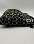 Coach Black & Grey Signature Logo Shoulder Bag