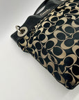 Coach Black & Grey Signature Logo Shoulder Bag