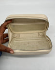 MMS Beige Box-Shaped Crossbody Bag