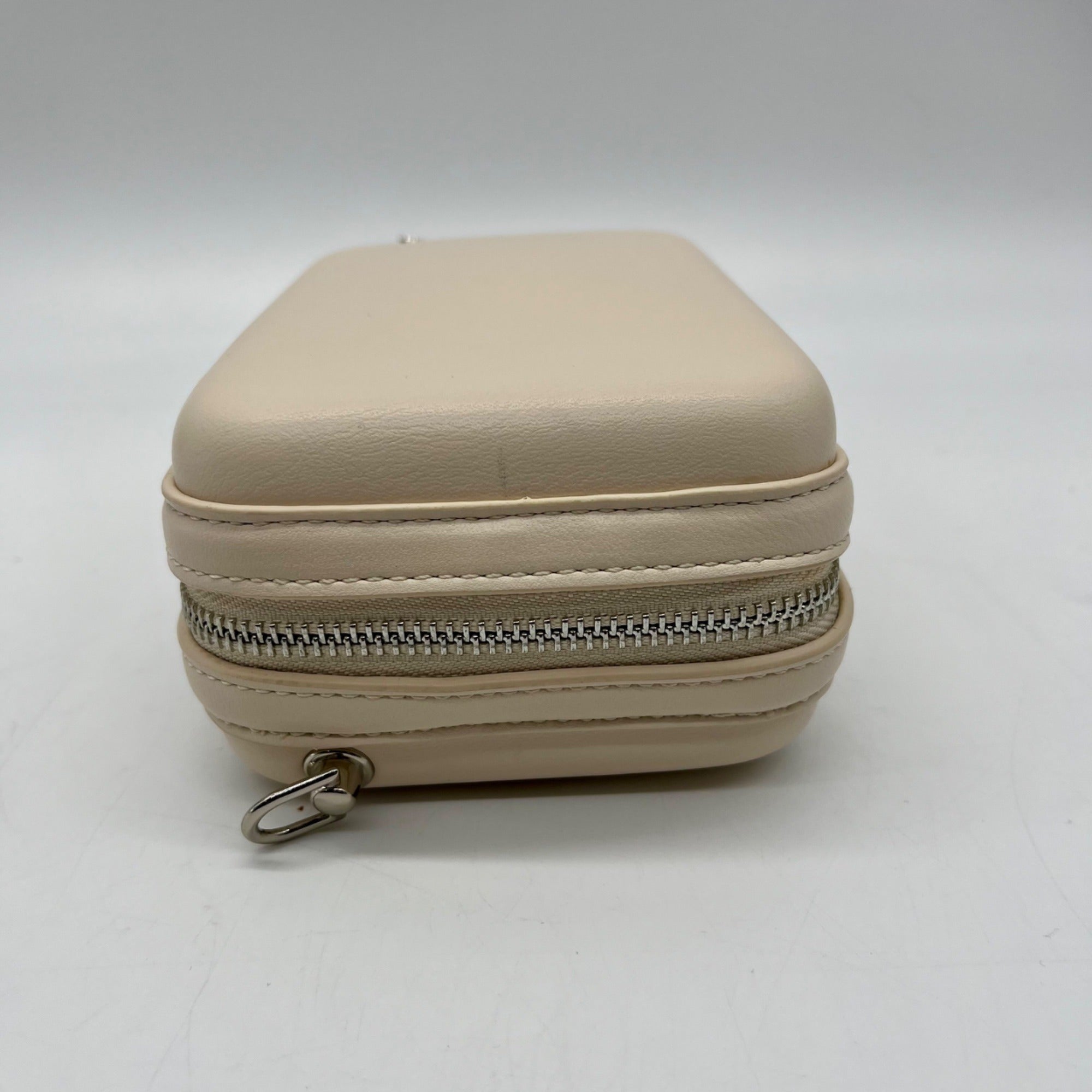 MMS Beige Box-Shaped Crossbody Bag
