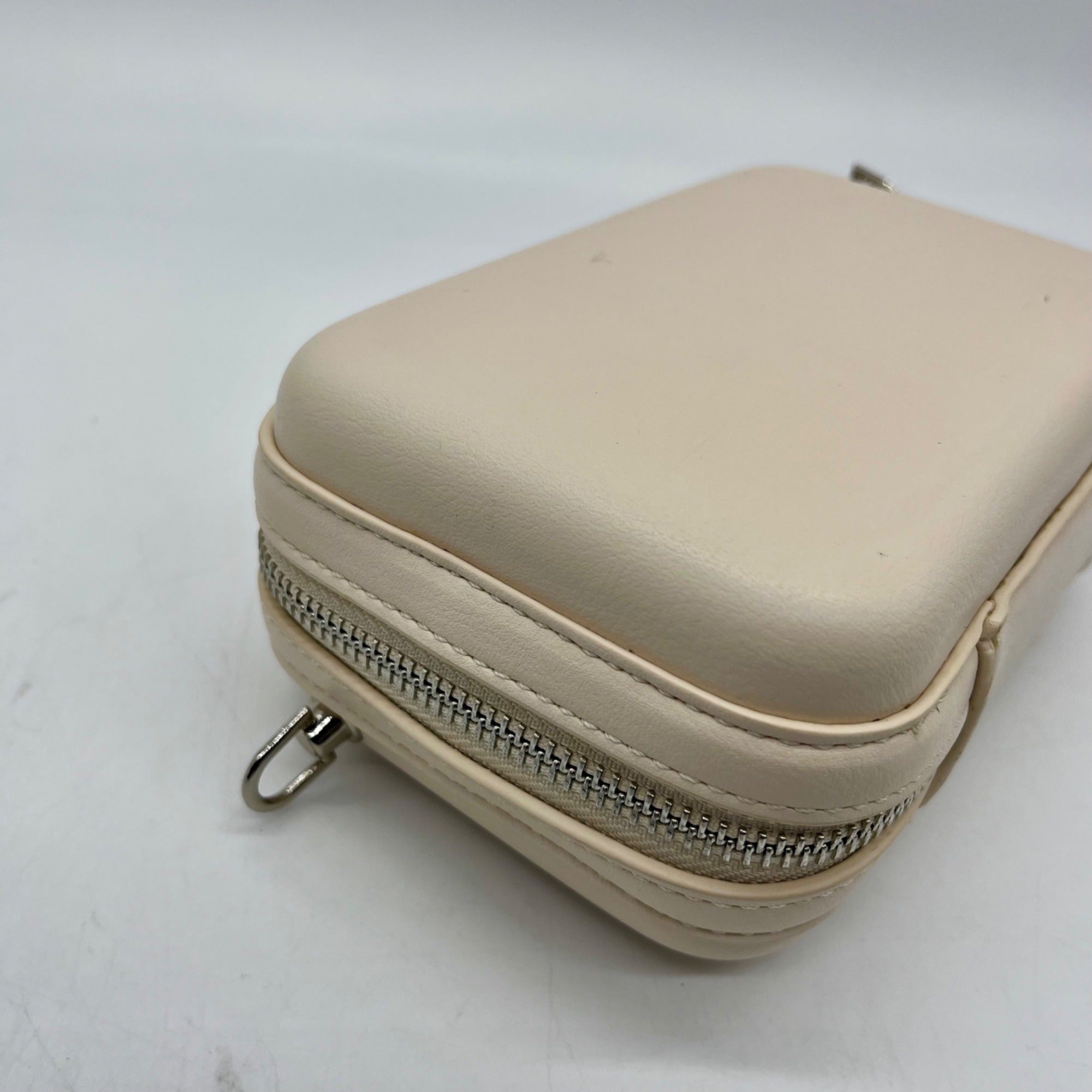 MMS Beige Box-Shaped Crossbody Bag