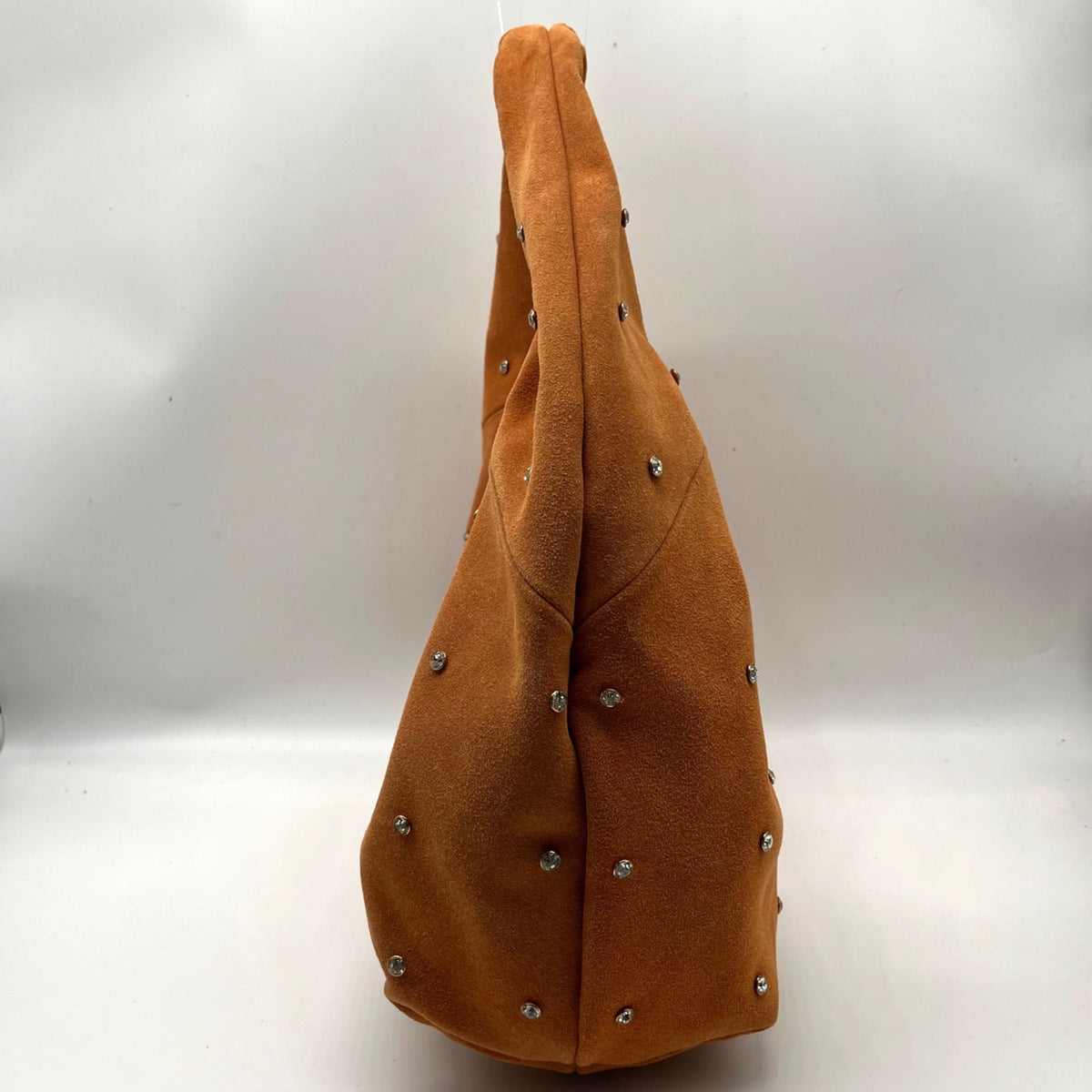 Sam Edelman Faren Rhinestone Medium Rust Suede Hobo