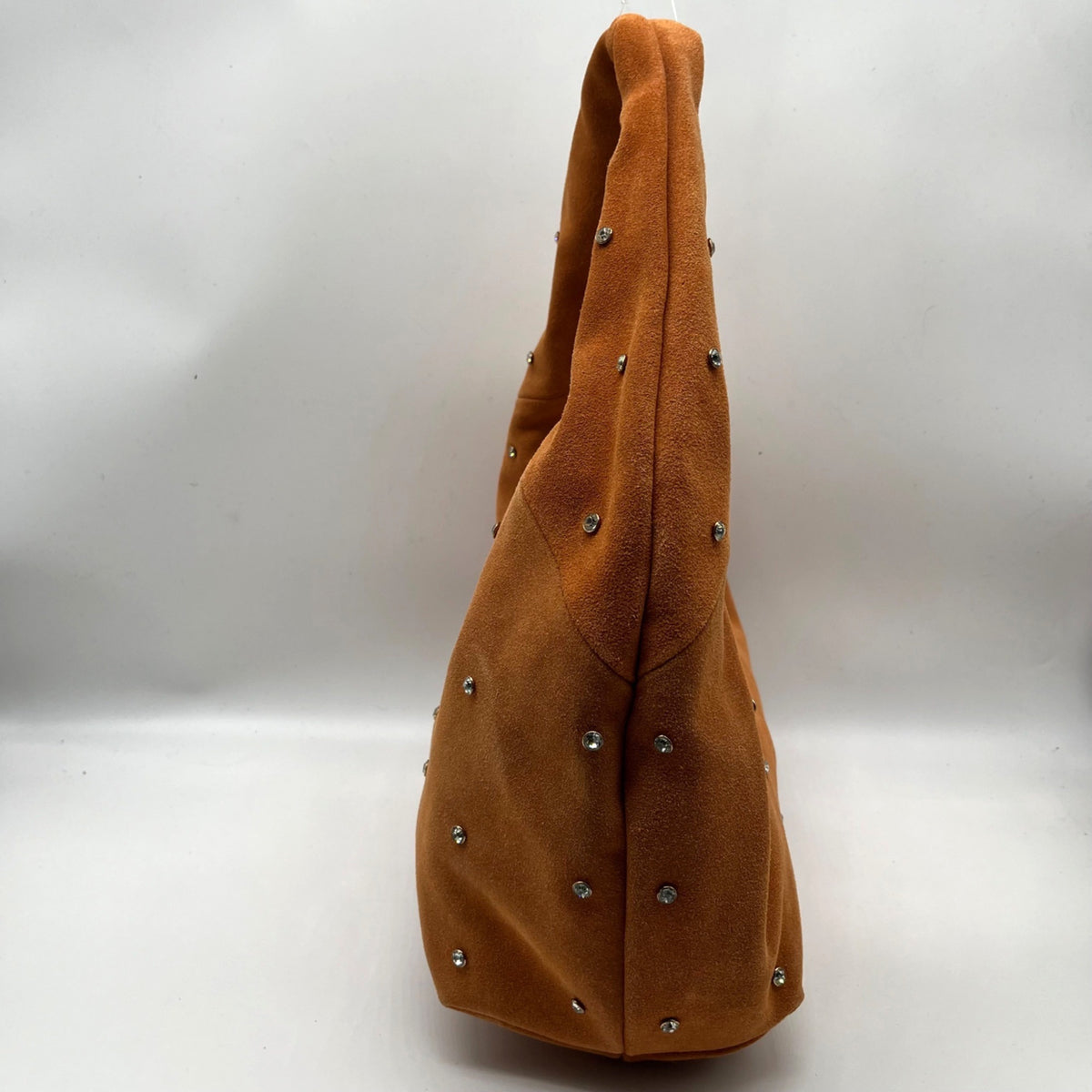 Sam Edelman Faren Rhinestone Medium Rust Suede Hobo