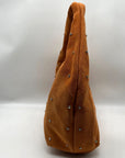 Sam Edelman Faren Rhinestone Medium Rust Suede Hobo