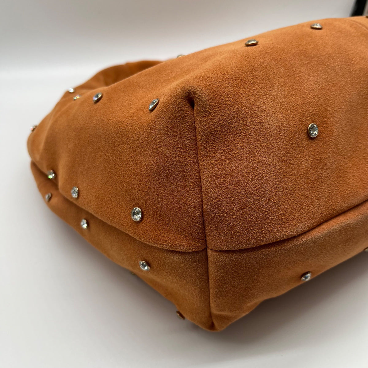 Sam Edelman Faren Rhinestone Medium Rust Suede Hobo