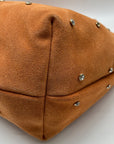 Sam Edelman Faren Rhinestone Medium Rust Suede Hobo