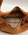 Sam Edelman Faren Rhinestone Medium Rust Suede Hobo