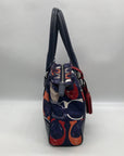 Coach Blue Canvas Legacy Heritage Candace Carryall Satchel Bag 19951
