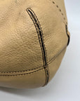 Cole Haan Beige Pebbled Leather Shoulder Bag