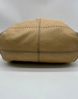 Cole Haan Beige Pebbled Leather Shoulder Bag
