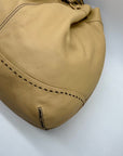 Cole Haan Beige Pebbled Leather Shoulder Bag