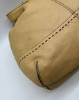 Cole Haan Beige Pebbled Leather Shoulder Bag