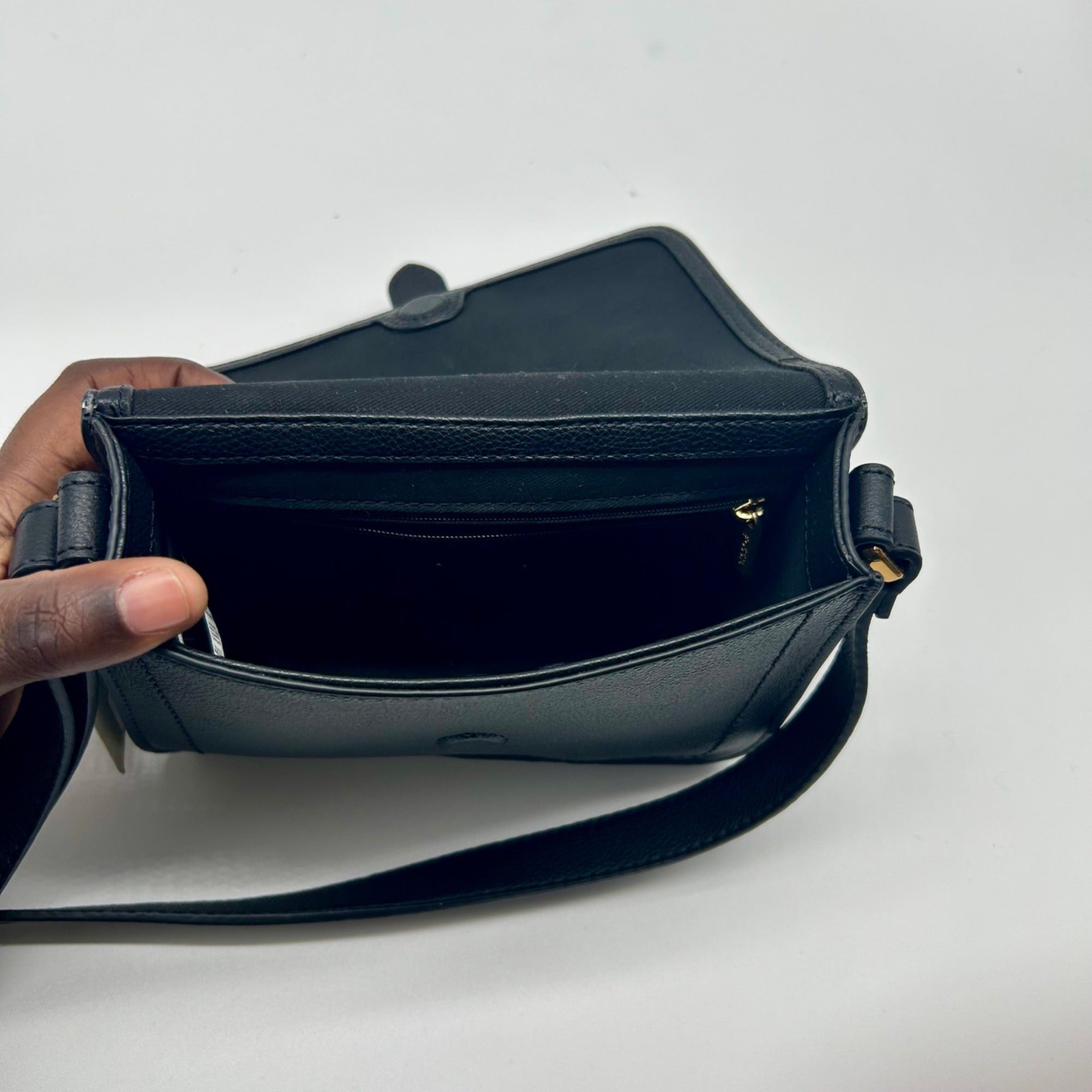 Fossil Zoey Black Leather Crossbody Bag