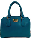 Michael Kors Reese Deep Teal Leather Double Zip Satchel