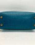 Michael Kors Reese Deep Teal Leather Double Zip Satchel