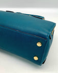 Michael Kors Reese Deep Teal Leather Double Zip Satchel