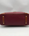 Dooney & Bourke Red Pebbled Grain Leather Hobo Bag