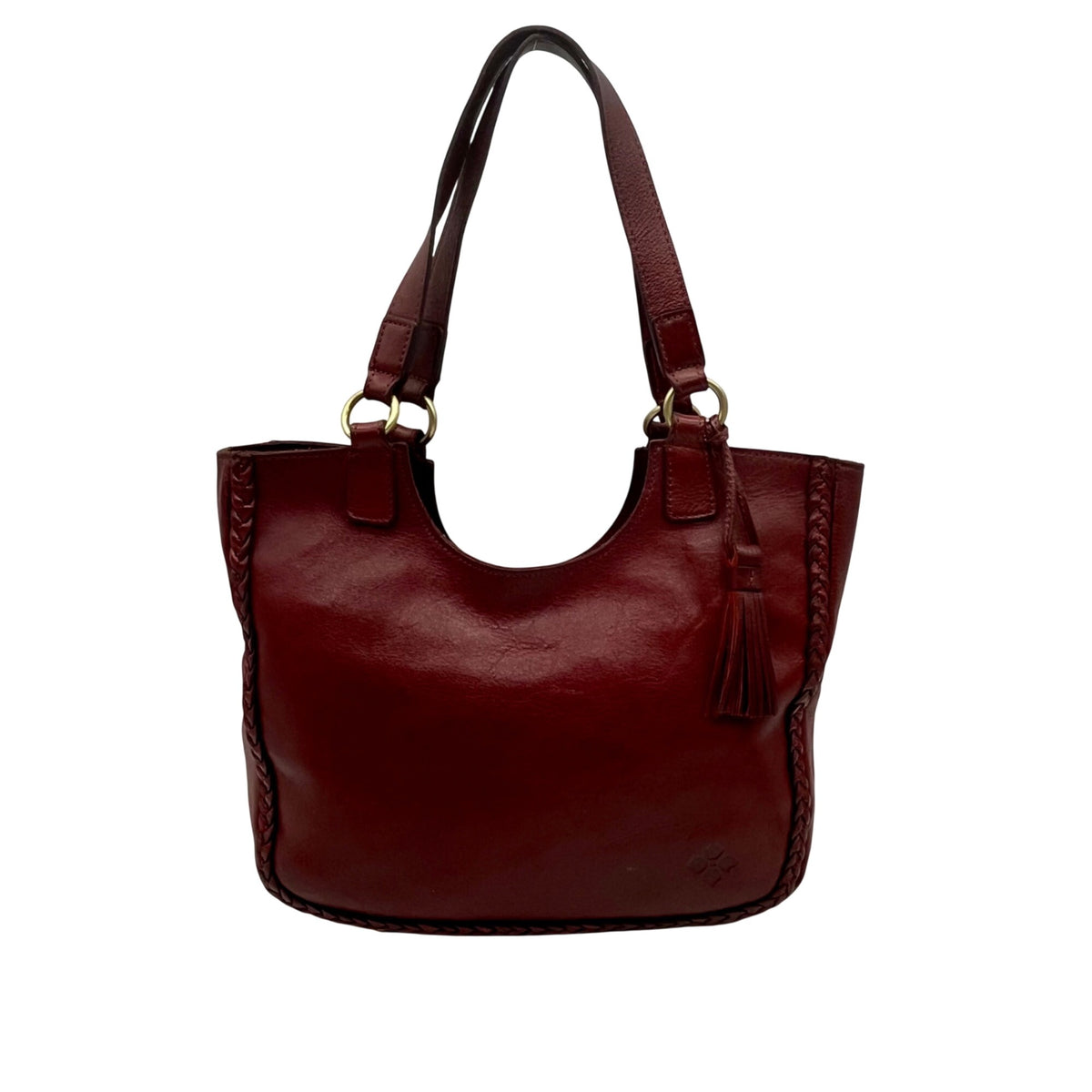 Patricia Nash Willa Maroon Extra Large Leather Tote