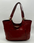 Patricia Nash Willa Maroon Extra Large Leather Tote