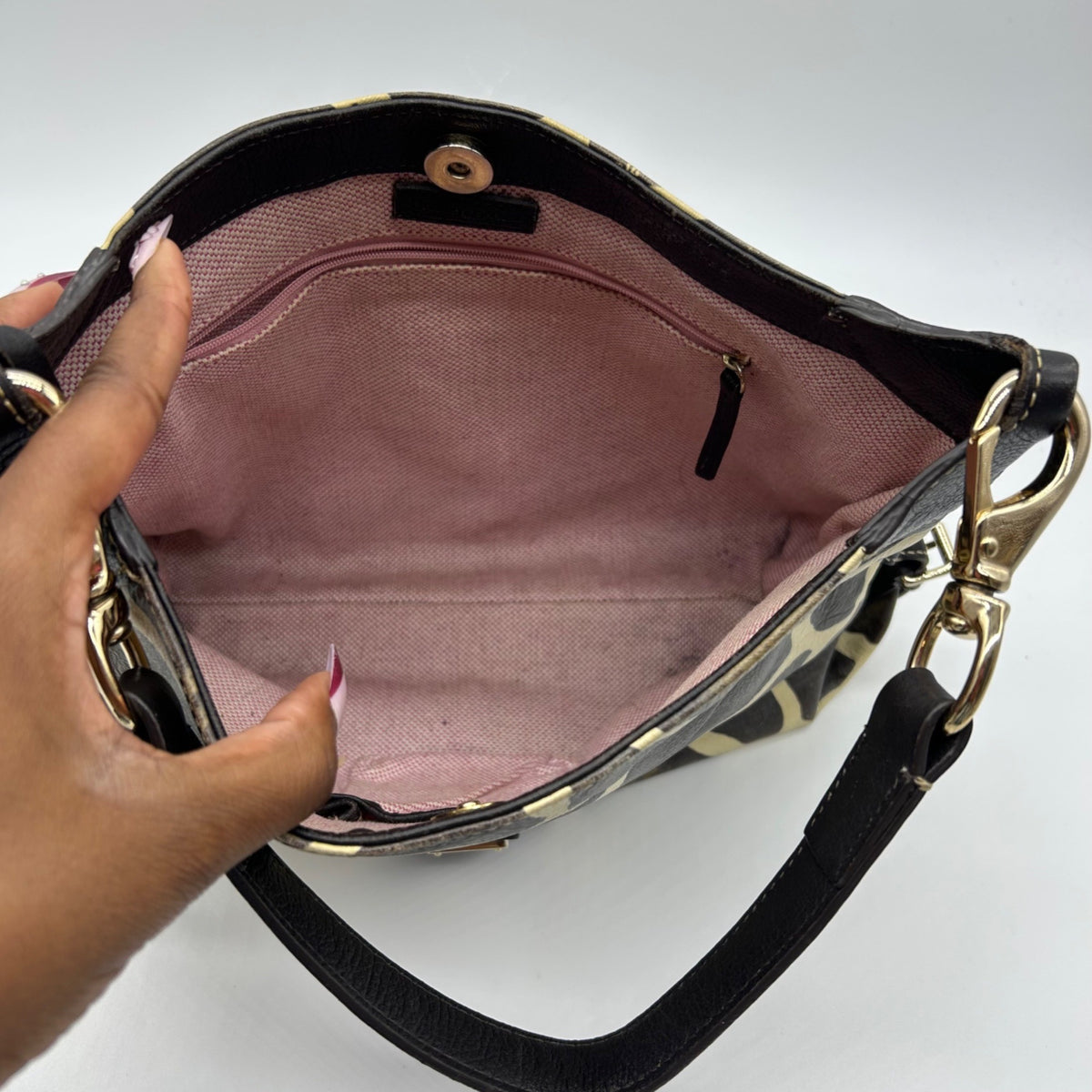 Dooney &amp; Bourke Serengeti Giraffe Coated Canvas Shoulder Bag